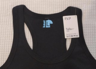 Camiseta tirantes negra vintage