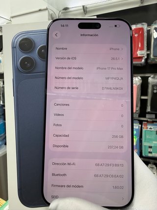 iPhone 17 Pro Max 256GB/100% bat factura garantía