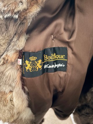 Abrigo de conejo vintage, El Corte Inglés boutique