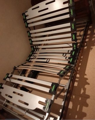 Estilo vintage cama articulada 90+cabezal+mesita