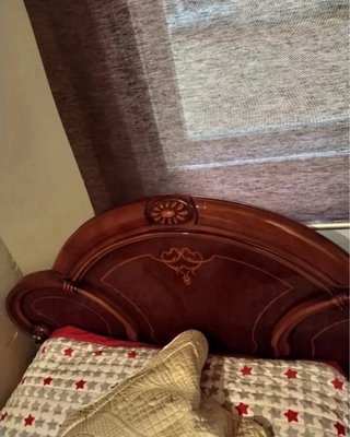 Estilo vintage cama articulada 90+cabezal+mesita