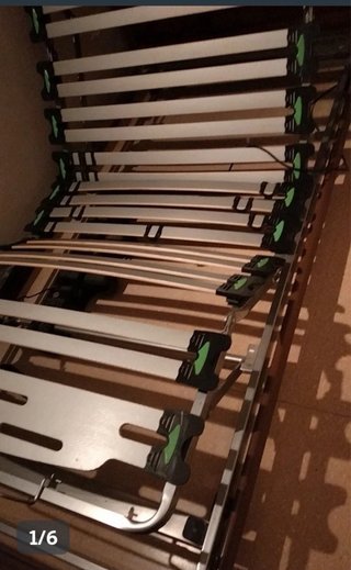 Estilo vintage cama articulada 90+cabezal+mesita