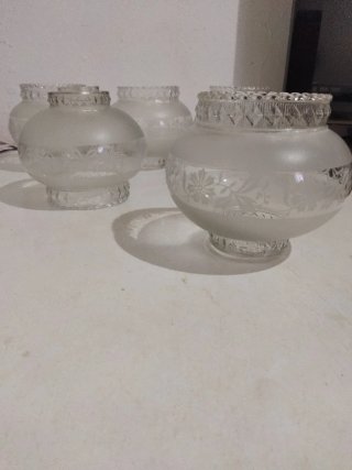 Tulipas de cristal esmerilado (5 unidades)