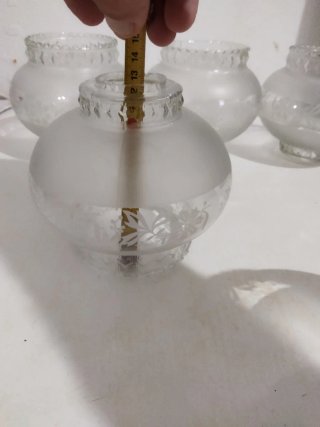 Tulipas de cristal esmerilado (5 unidades)