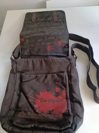 Bandolera Desigual Caballero Negra