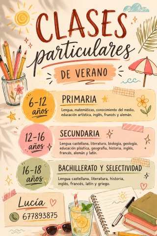 CLASES DE VERANO A DOMICILIO