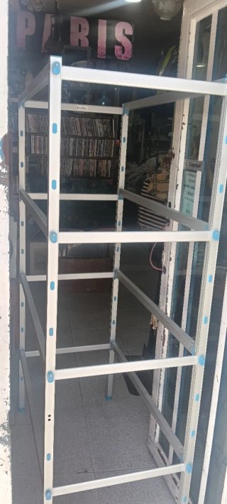 Estantería de aluminio azul
