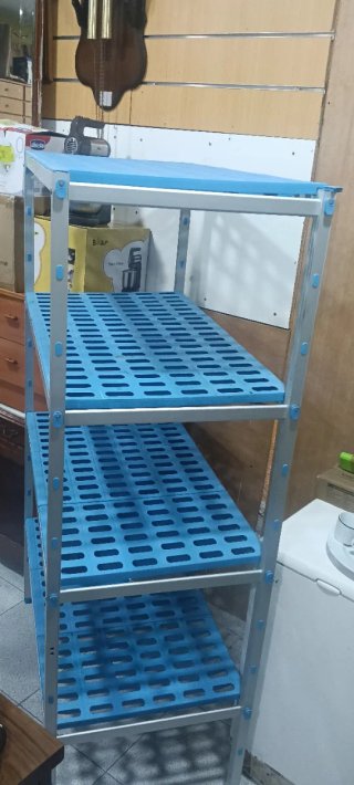 Estantería de aluminio azul