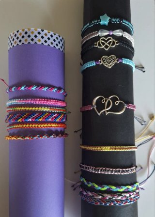 Pulseras macramé.
