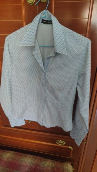 Camisa algodón Onara azul mujer