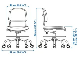 Silla infantil VIMUND rosa y blanco