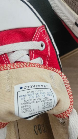 Converse Bambas Rojas Talla 43