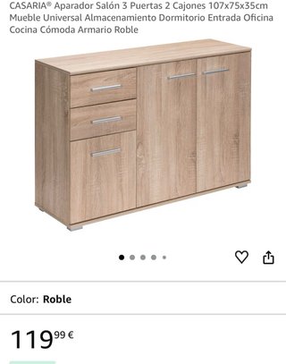 Aparador de madera con cajones