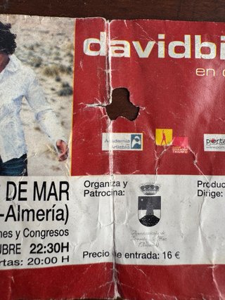 Entrada David Bisbal Roquetas de Mar 2002