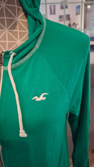 Sudadera Hollister Verde con Cremallera