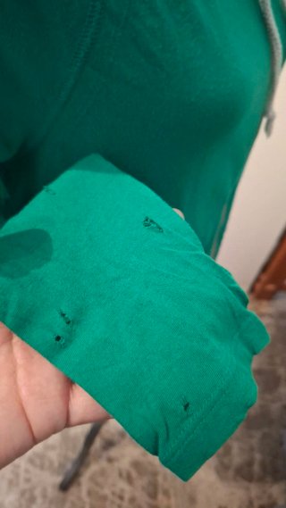 Sudadera Hollister Verde con Cremallera