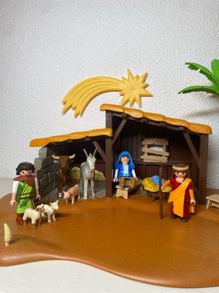 Pesebre Playmobil Reyes Magos y animales