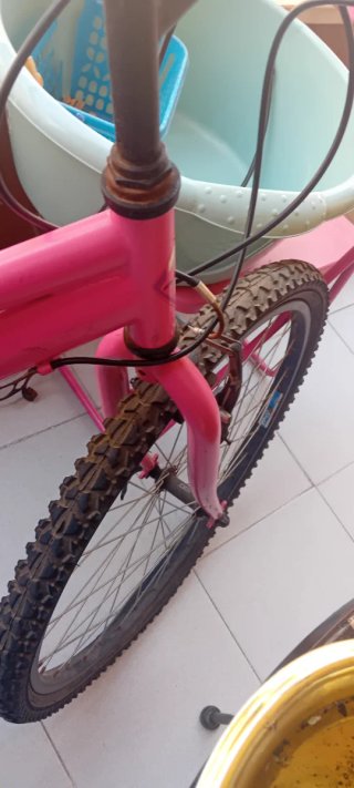 Bicicleta rosa fucsia