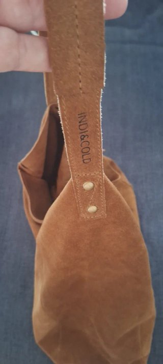 Bolso de ante marrón