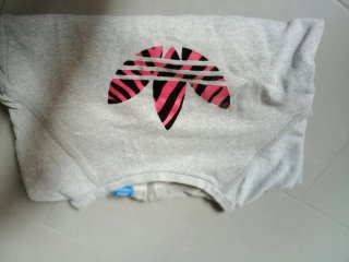 Sudadera Adidas Retro Gris y Rosa