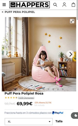Puff rosa Happers