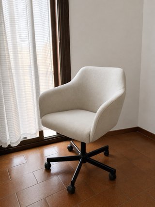 Silla de escritorio Ikea beige y negra