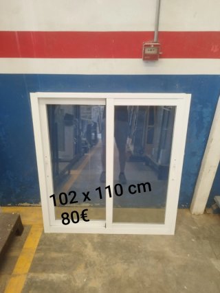 Ventana aluminio 102x110 cm (2 uds)