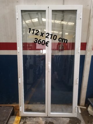 Ventana aluminio 102x110 cm (2 uds)