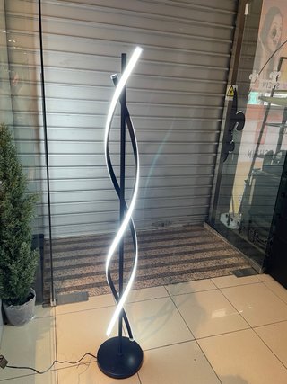 Lámpara LED espiral moderna - Negra/Blanca