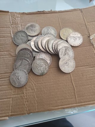 40 monete 1x 1000 Lire Argento 39x 500 lire