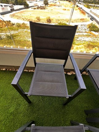 Juego 4 sillas terraza aluminio Leroy Merlin