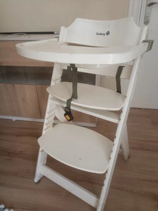 Silla Comedor Bebé Safety 1st Madera Blanca