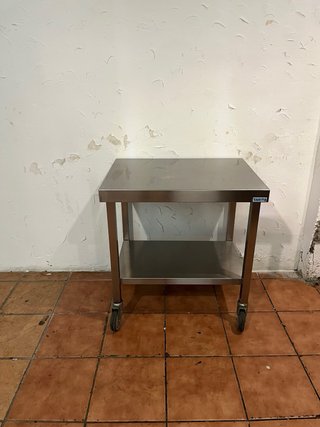 Mesa de trabajo acero inoxidable con ruedas