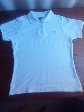 Polo deportivo ROLY blanco mujer T-M