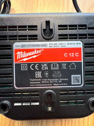 2 Cargadores Baterías Milwaukee C12C M12