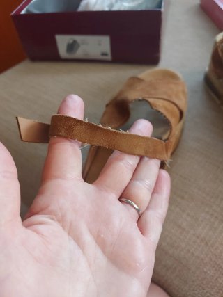 Sandalias esparto cuña beige/marrón talla 38