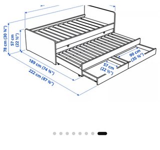 Cama nido blanca 90x200 cm