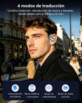 Auriculares Inalámbricos+IA Bluetooth idioma NUEVO