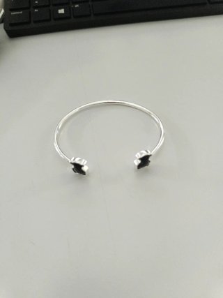 Pulsera Tous Oso Negra y Plateada