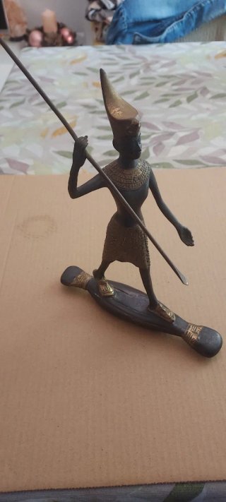 Figura Bronce Tutankamón Vintage