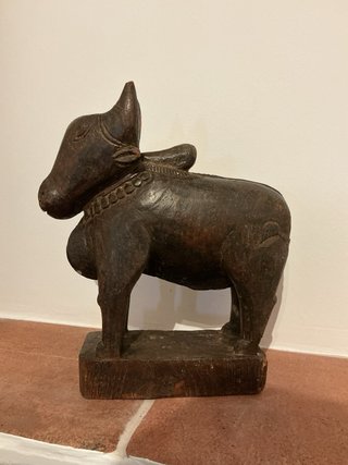 Figura Nandi Toro Antiguo Madera