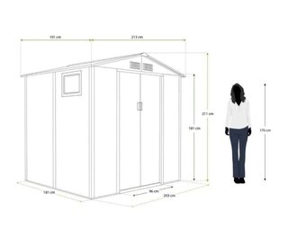 Caseta de jardín metálica Surrey de 4.07 m2