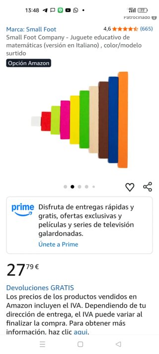 Juego educativo matemáticas Rechenstäbchen, barras