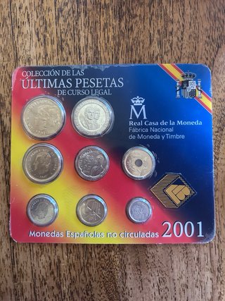 Set de Monedas primeros euros y ultimas nacionales
