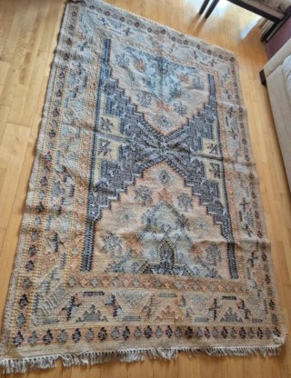 Alfombra West Elm Yute y Lana Beige Gris