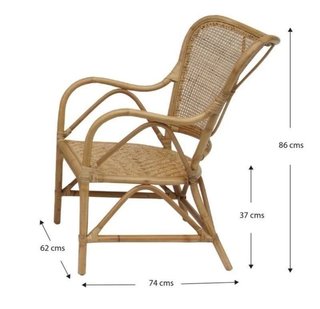 Conjunto de jardín de ratán en natural CHILVERT 4