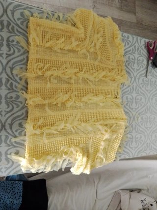 Camisa Zara amarilla con flecos