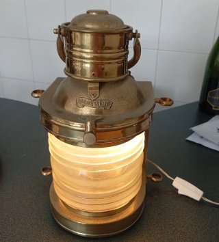 Lámpara Farol Náutico Latón Masthead