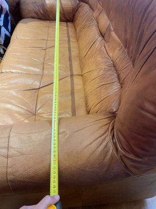 CONJUNTO DE SOFÁS DE PIEL AUTÉNTICA