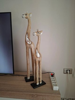 Figuras Jirafas Madera Decorativas